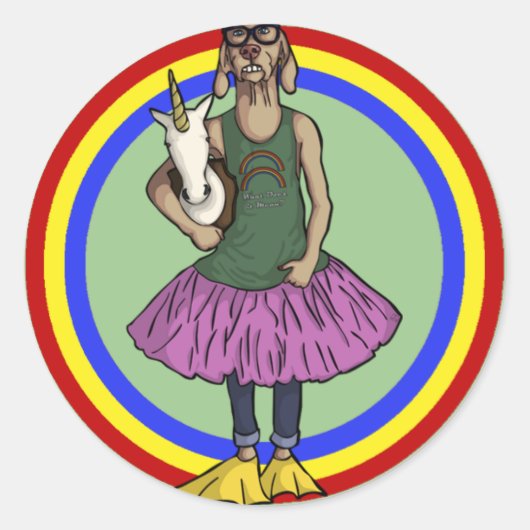 だからお尻、ステッカー ラウンドシール (正面)