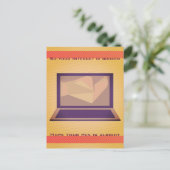 だからインターネットは壊れたレトロなラップトップコンピュータ ポストカード (スタンド正面)