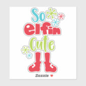 だからエルフィンかわいい,小妖精や小人シューズ,雪の結晶,クリスマス シール (シート)