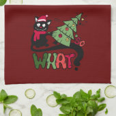 だからクリスマス猫のティータオル キッチンタオル (折り畳み)