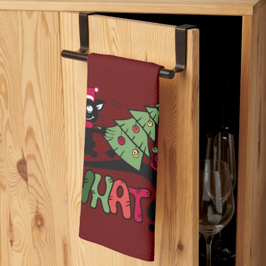 だからクリスマス猫のティータオル キッチンタオル (三つ折り)