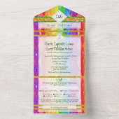 だからゲイ!レインボー結婚のコミュニティへの参加 オールインワン招待状 (内側)