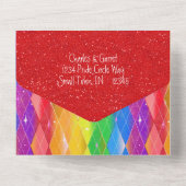 だからゲイ!レインボー結婚のコミュニティへの参加 オールインワン招待状 (裏面)