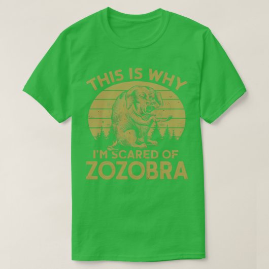 だからゾブラが怖いんだ Tシャツ (デザイン正面)