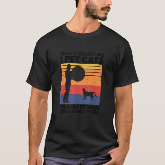 だからバスドラムで猫遊を飼うって Tシャツ (正面)