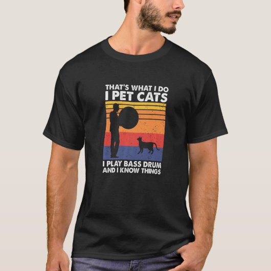 だからバスドラムで猫遊を飼うって Tシャツ (正面)