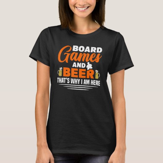 だからビールアルコールボードゲームボード Tシャツ (正面)