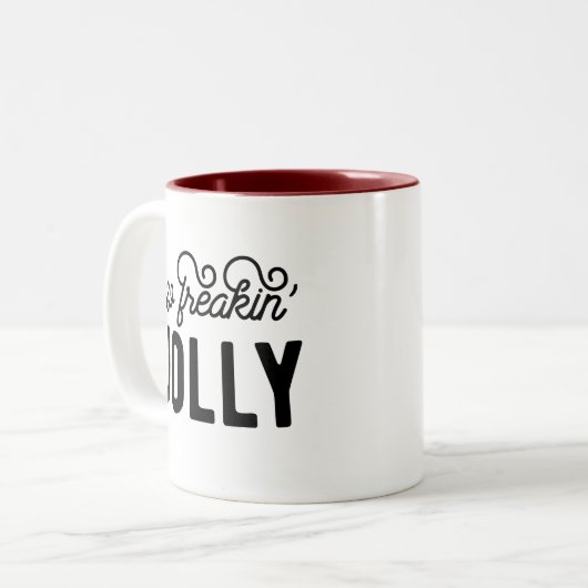 だからフリーキンのすてきクリスマス ツートーンマグカップ (正面左)