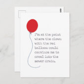 だから今年はストーム後を追ドレインでピエロ ポストカード (正面/裏面)