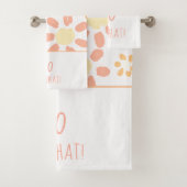 だから何の水彩花前向き80誕生日 バスタオルセット (インサイチュ)