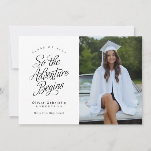 だから冒険はミニマルな卒業を始める 案内状 (正面)