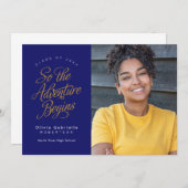 だから冒険は青い黄色の卒業を始める 案内状 (正面/裏面)