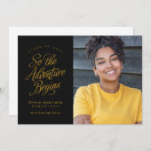 だから冒険は黒い黄色の卒業を始める 案内状 (正面/裏面)