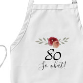 だから前向き水の色フローラ80誕生日 スタンダードエプロン