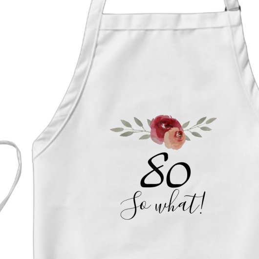 だから前向き水の色フローラ80誕生日 スタンダードエプロン