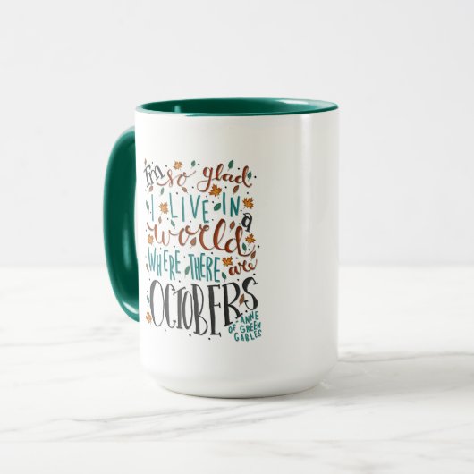 だから喜んで10月の引用文マグ マグカップ (正面左)