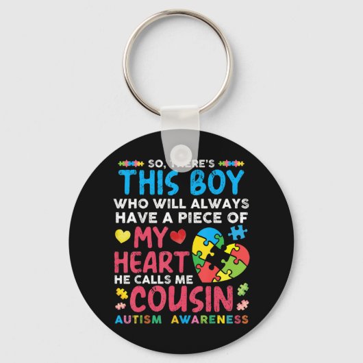 だから常に一枚を持つこの男の子がいる キーホルダー (正面)