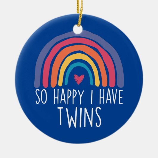 だから幸せ私はツインレイボウ親ママパパ セラミックオーナメント (正面)