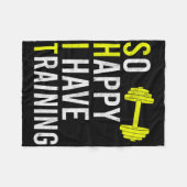 だから幸せ私はトレーニングボディビルジムWeightli フリースブランケット (正面(横))