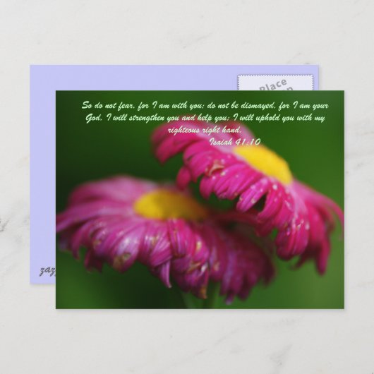 だから恐れてはいけない,わたしはあなたと共にいるからだ。狼狽してはいけない ポストカード (正面/裏面)