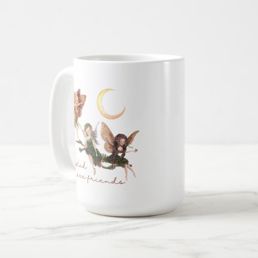 だから我々は友人の妖精のマグでよかった コーヒーマグカップ (正面左)