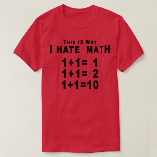 だから数学が嫌いだ Tシャツ (デザイン正面)
