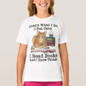 だから本で知っている猫を読愛猫するのよ Tシャツ (正面)