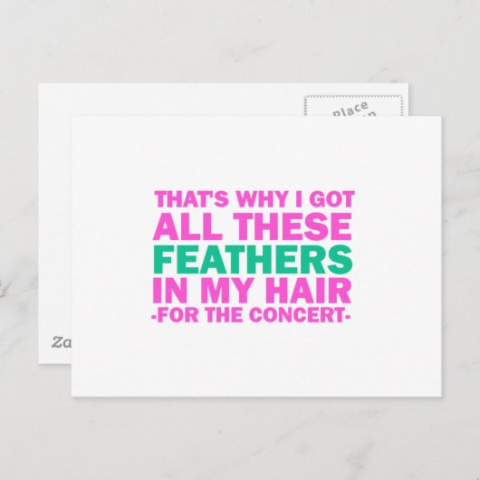 だから毛の得中に羽毛が生えている ポストカード (正面/裏面)