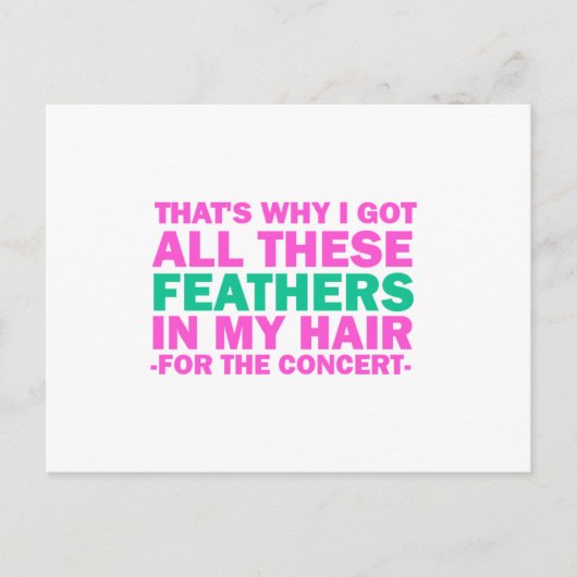 だから毛の得中に羽毛が生えている ポストカード (正面)