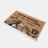 だから猫が多いって知ってるよね ドアマット (アングル)