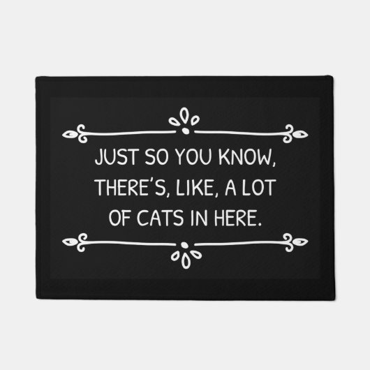 だから猫が多いって知ってるよね ドアマット (正面)