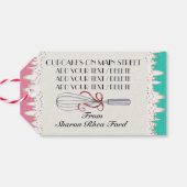だから甘いカップケーキ個人的またはビジネスのギフトラベル ギフトタグ (裏面横)