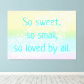 だから甘い、そう小さな虹のベビー子供部屋アート キャンバスプリント (インサイチュ (ウッドフロア))