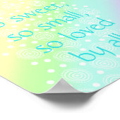 だから甘い、ので、小さな虹のベビー子供部屋プリント ポスター (角)