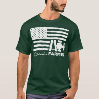 だから神はアメリカの農家旗トラクターを作った Tシャツ