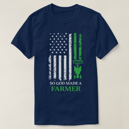 だから神は農家を作った農業農家 Tシャツ (デザイン正面)