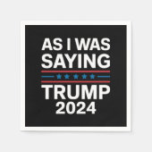 だから私はことわざトランプ2024ドナルドトランプ スタンダードカクテルナプキン (正面)