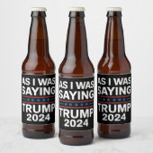 だから私はことわざトランプ2024ドナルドトランプ ビールラベル (ボトル)