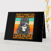 だから私はコーヒーを飲む私は人が嫌い私は飲む カード (黄色い花)