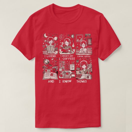 だから私はコーヒ聞ーを飲む音楽に対して Tシャツ (デザイン正面)