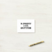 だから私は態度を取っているらしい ポストイット (デスク上)