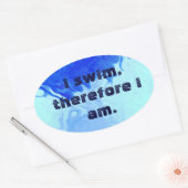 だから私は泳ぐ 楕円形シール (封筒)