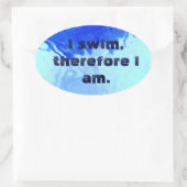 だから私は泳ぐ 楕円形シール (バッグ)