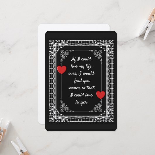 だから私は長くあなたを愛することができた – バレンタイン カード (正面/裏面インサイチュ)