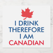 だから酒を飲むとカナダ人だ ビールラベル (シングルラベル)