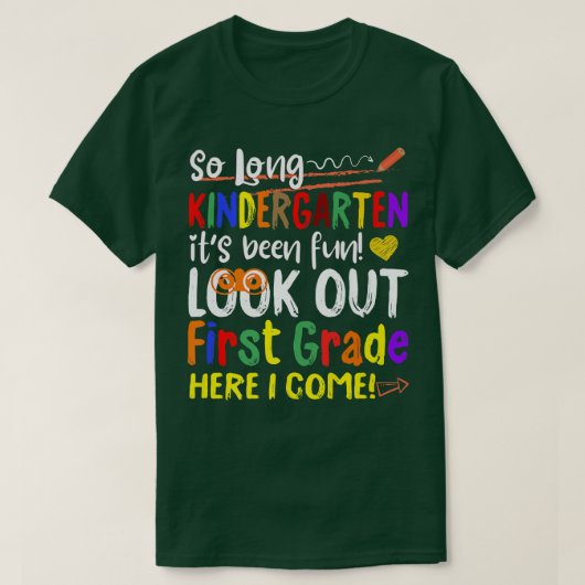 だから長い幼稚園1年生ここで私はCom Tシャツ (デザイン正面)