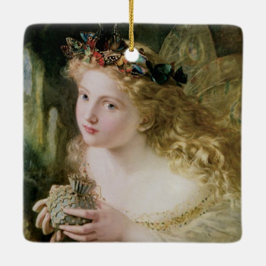 だから、あなたの妖精は最も美しいものでできている セラミックオーナメント (裏面)