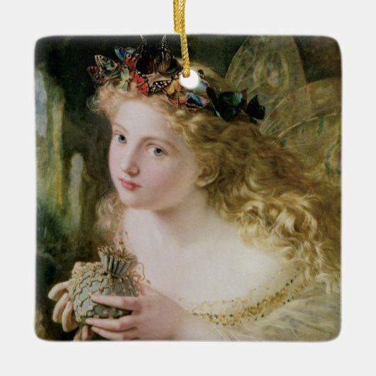 だから、あなたの妖精は最も美しいものでできている セラミックオーナメント (正面)