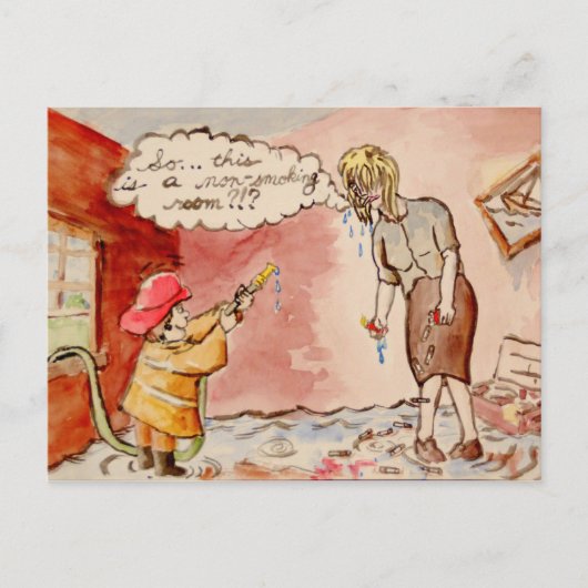 だから…ここは非喫煙室?!? ポストカード (正面)