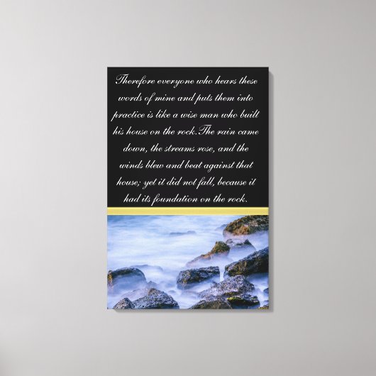 だから、これらの言葉を聞く人は誰でも キャンバスプリント (正面)